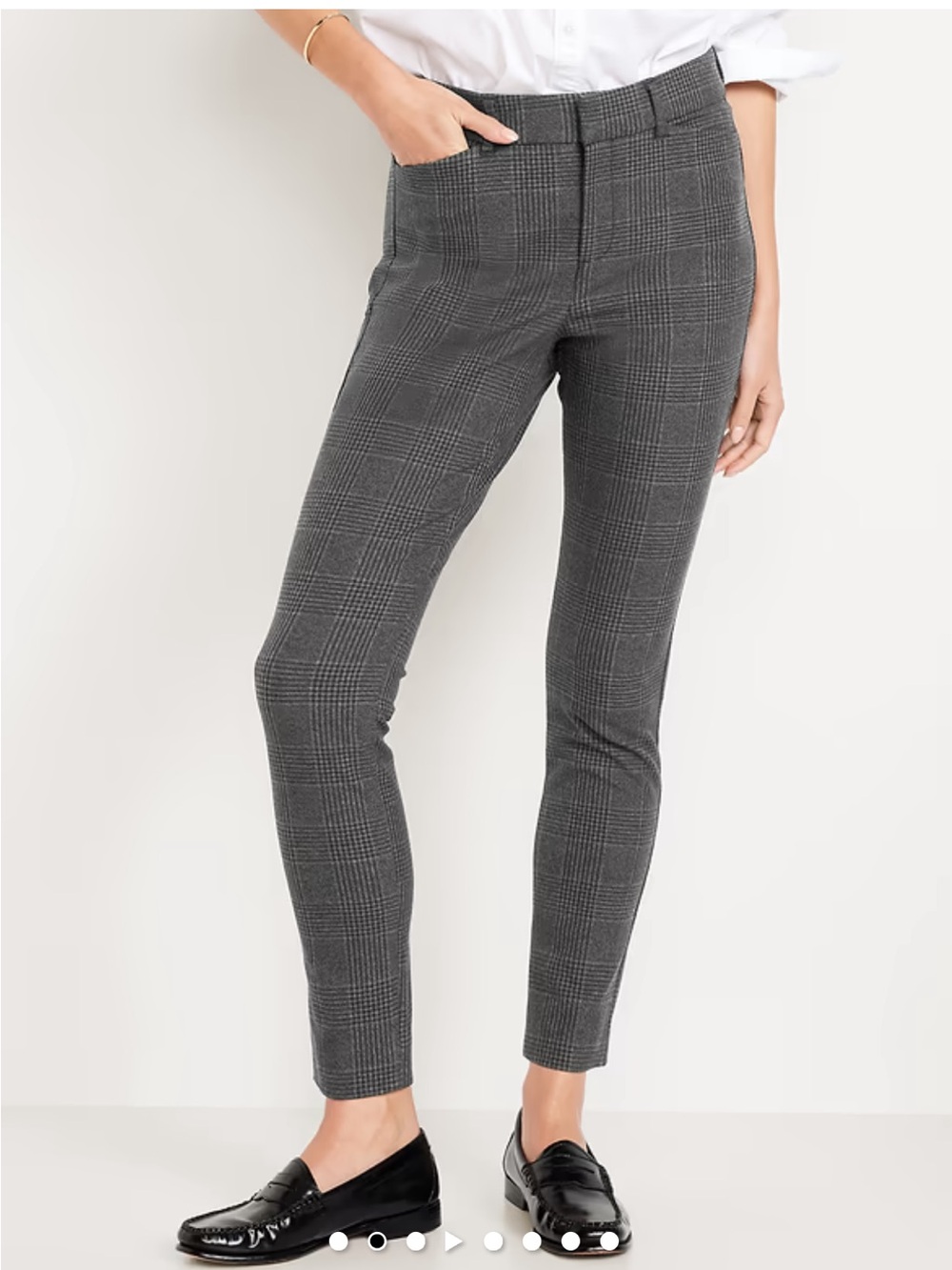 Women’s Gray Plaid Dress Pants